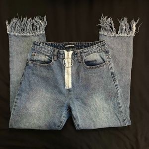 Momokrom Dolls Kill distressed ankle jeans